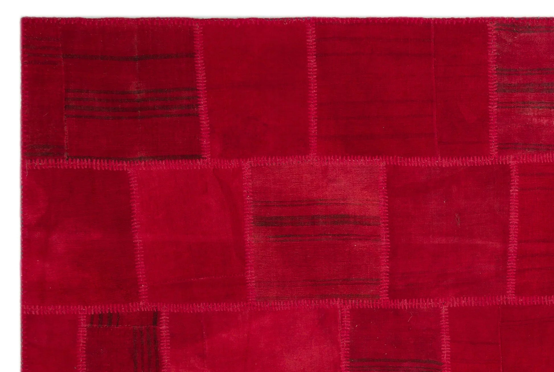 Kırmızı Anadolu Geometrik Modern Yün Halı 197x300 - Özel Seri