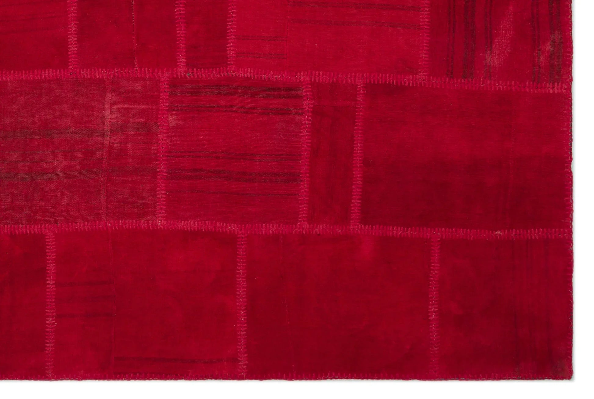 Kırmızı Anadolu Geometrik Modern Yün Halı 197x300 - Özel Seri