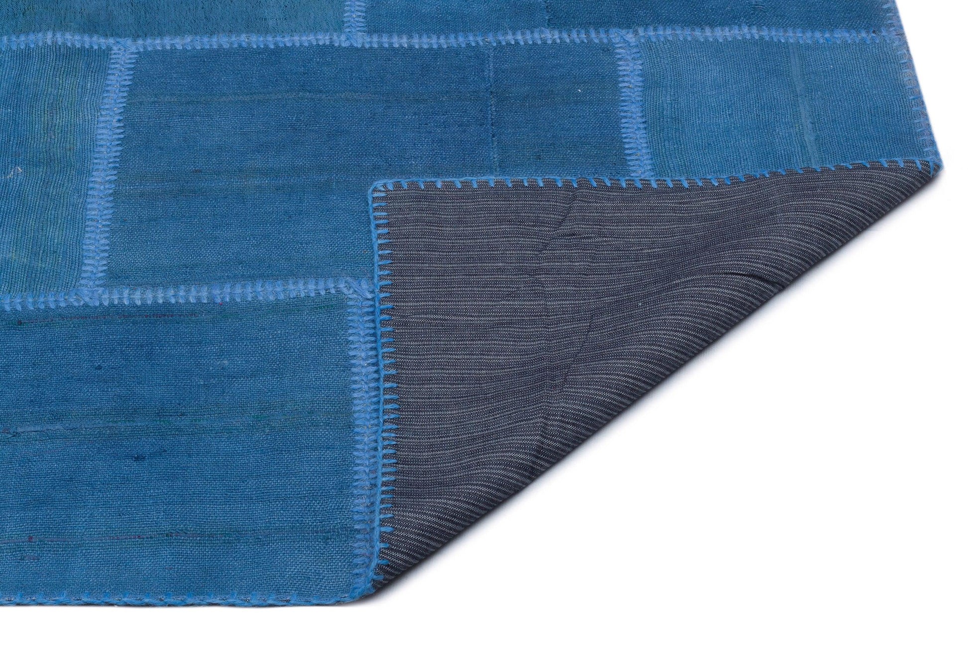 Mavi Anadolu Geometrik Modern Yün Halı 191x300 - Özel Seri