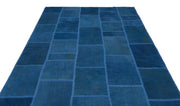Mavi Anadolu Geometrik Modern Yün Halı 191x300 - Özel Seri