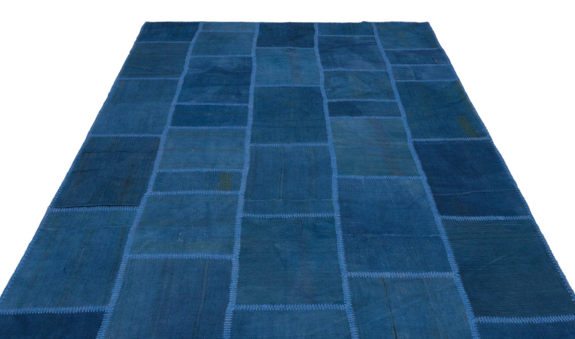 Mavi Anadolu Geometrik Modern Yün Halı 191x300 - Özel Seri
