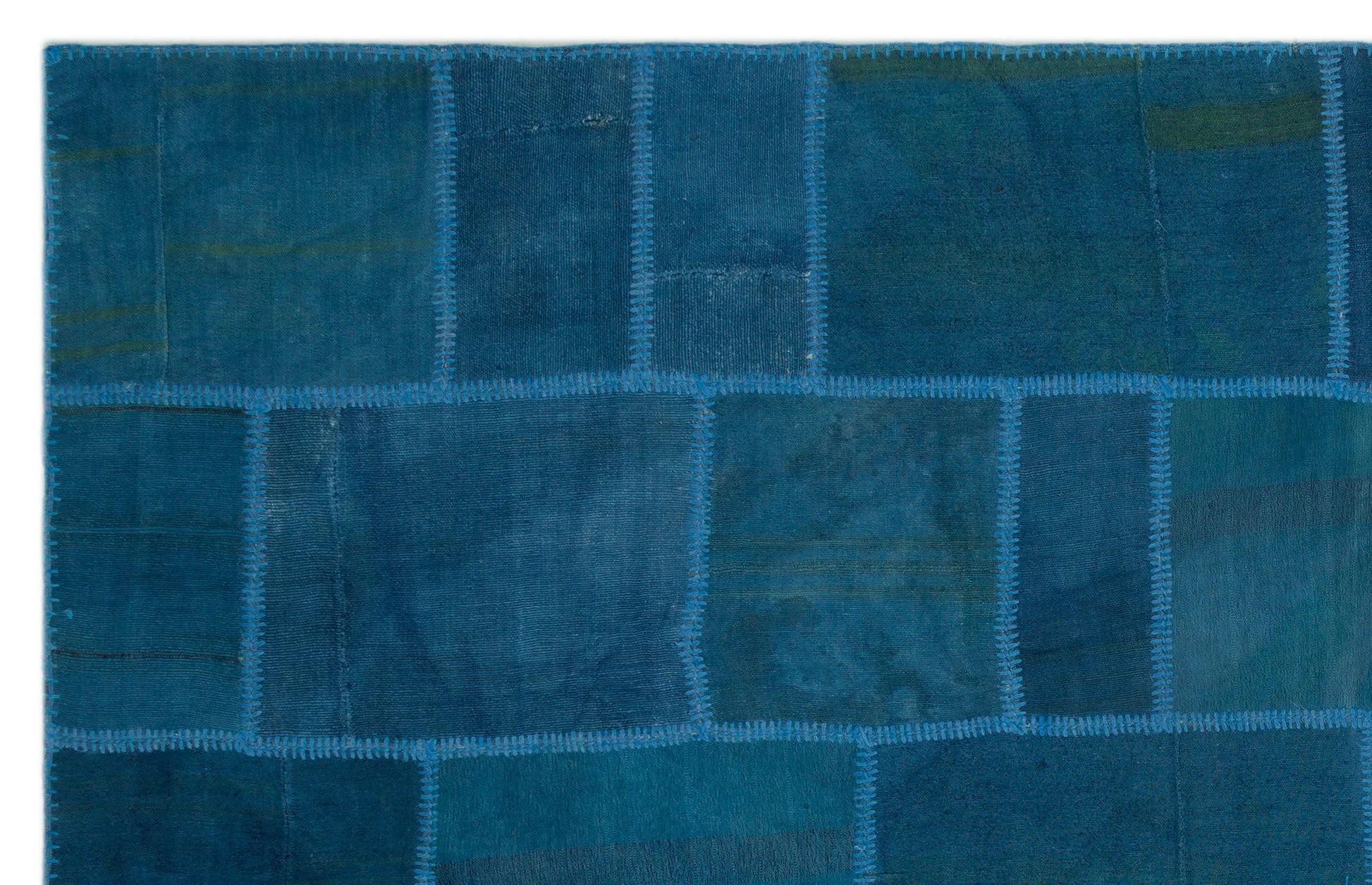 Mavi Anadolu Geometrik Modern Yün Halı 191x300 - Özel Seri