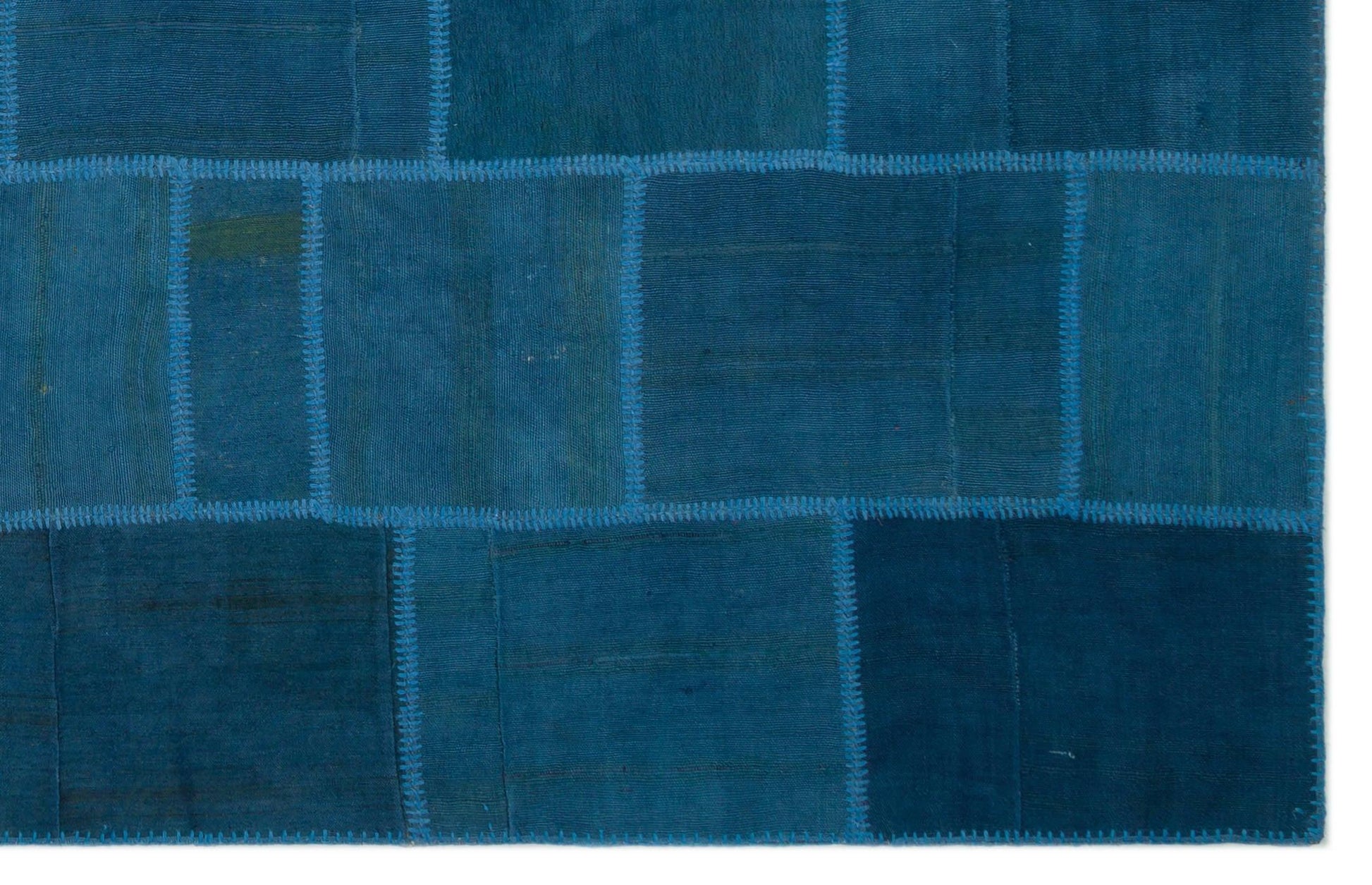 Mavi Anadolu Geometrik Modern Yün Halı 191x300 - Özel Seri