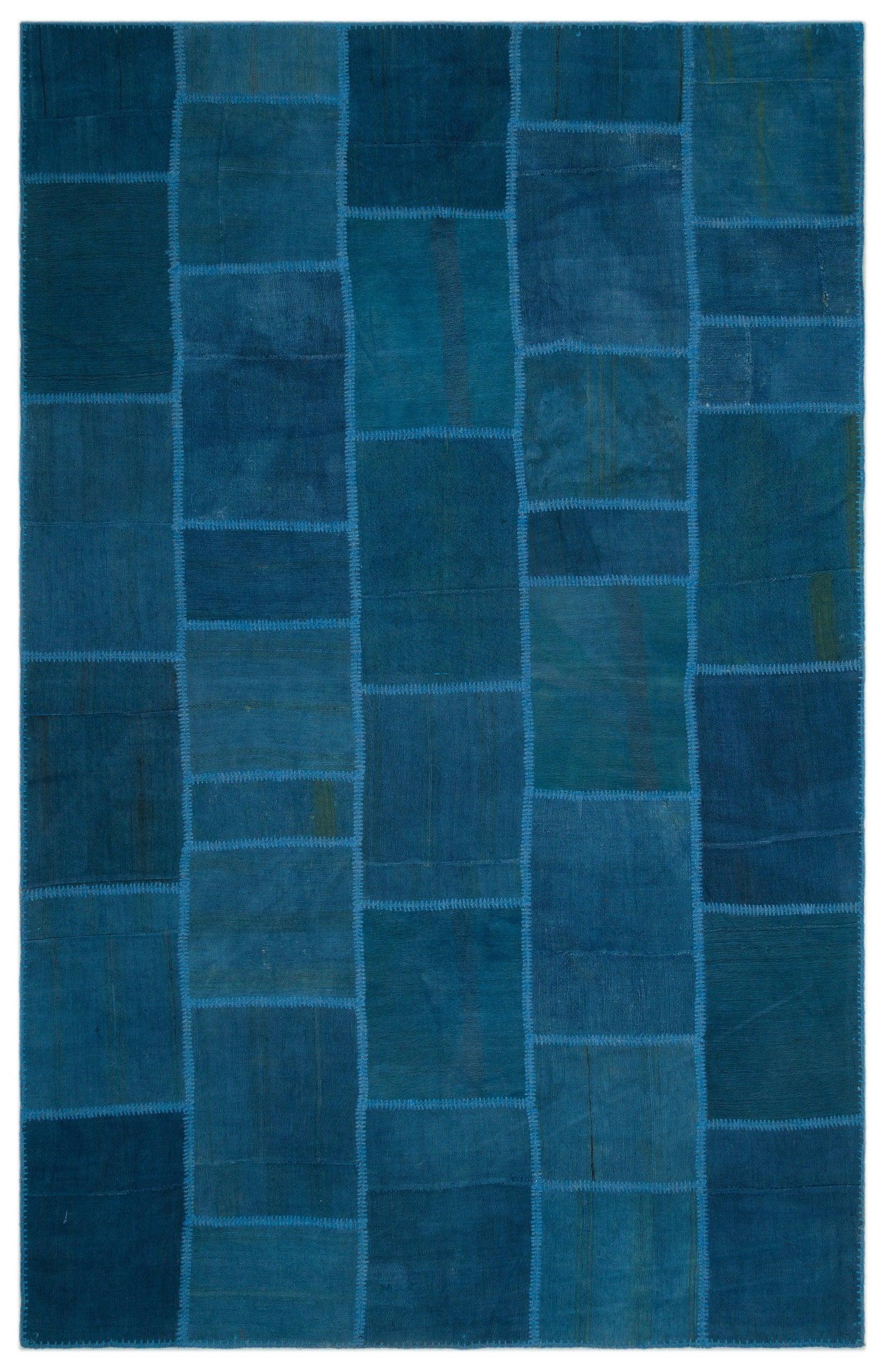 Mavi Anadolu Geometrik Modern Yün Halı 191x300 - Özel Seri