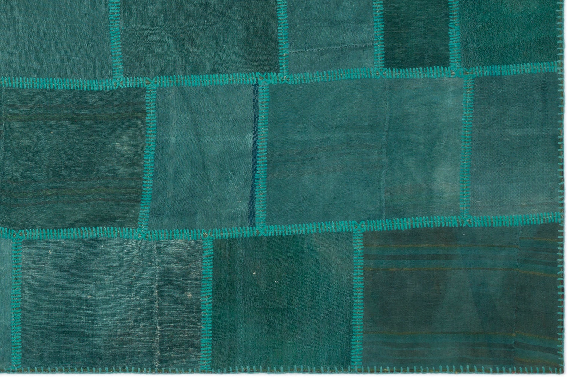 Teselya Bej Patchwork Yün El Dokuma Halısı 195 x 292 Apex Unique