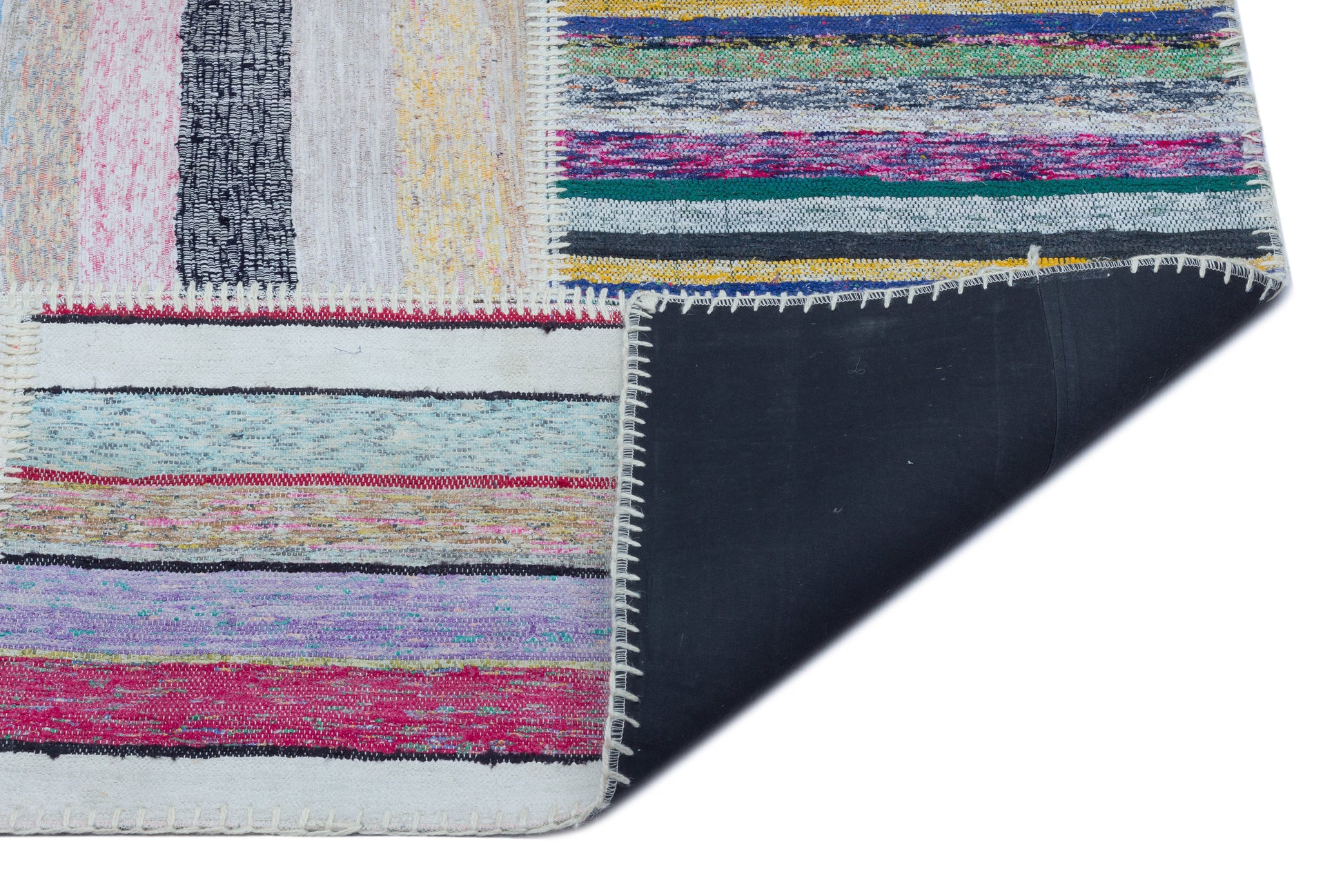 Teselya Bej Çizgili Yün El Dokuma Halısı 160 x 220 Apex Unique