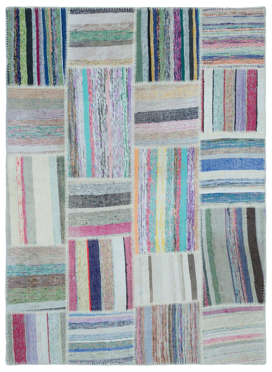 Handgewebter Kelim mit geometrischem Muster 160x220 cm – im Flur