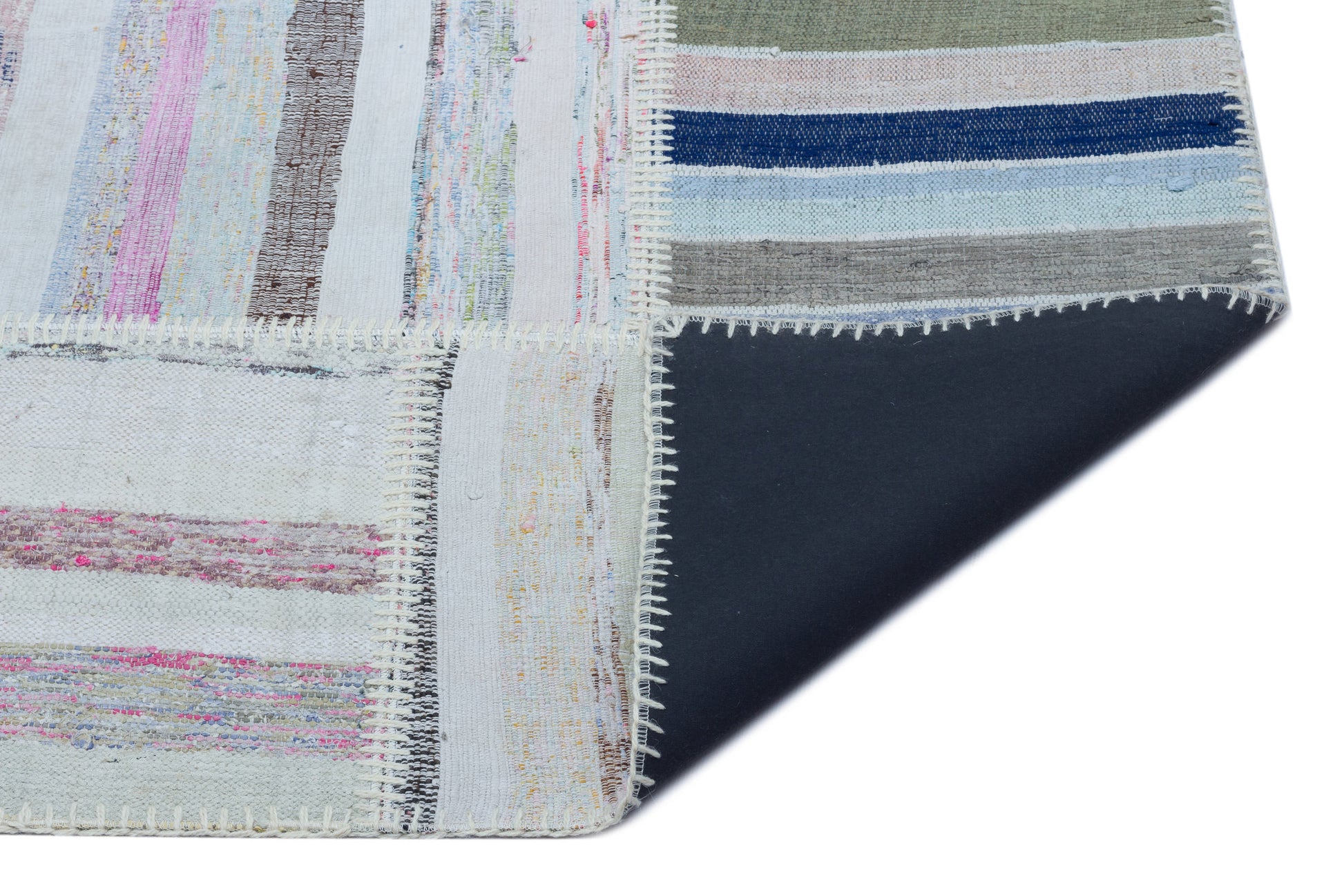 Teselya Bej Çizgili Yün El Dokuma Halısı 155 x 230 Apex Unique