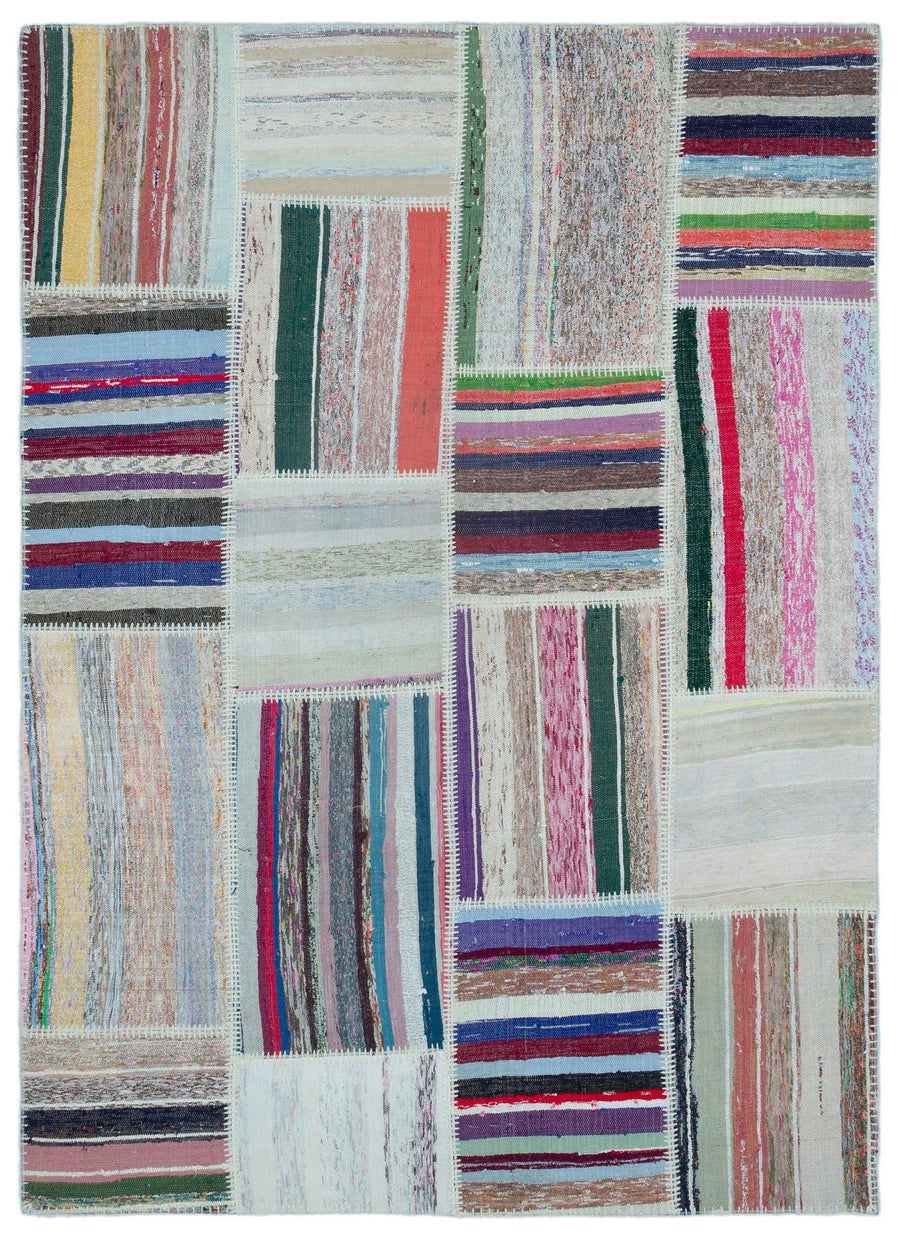 Çok Renkli El Dokuma Halı Geometrik Desenli 160x230 cm 22496 – Koridor kullanımı