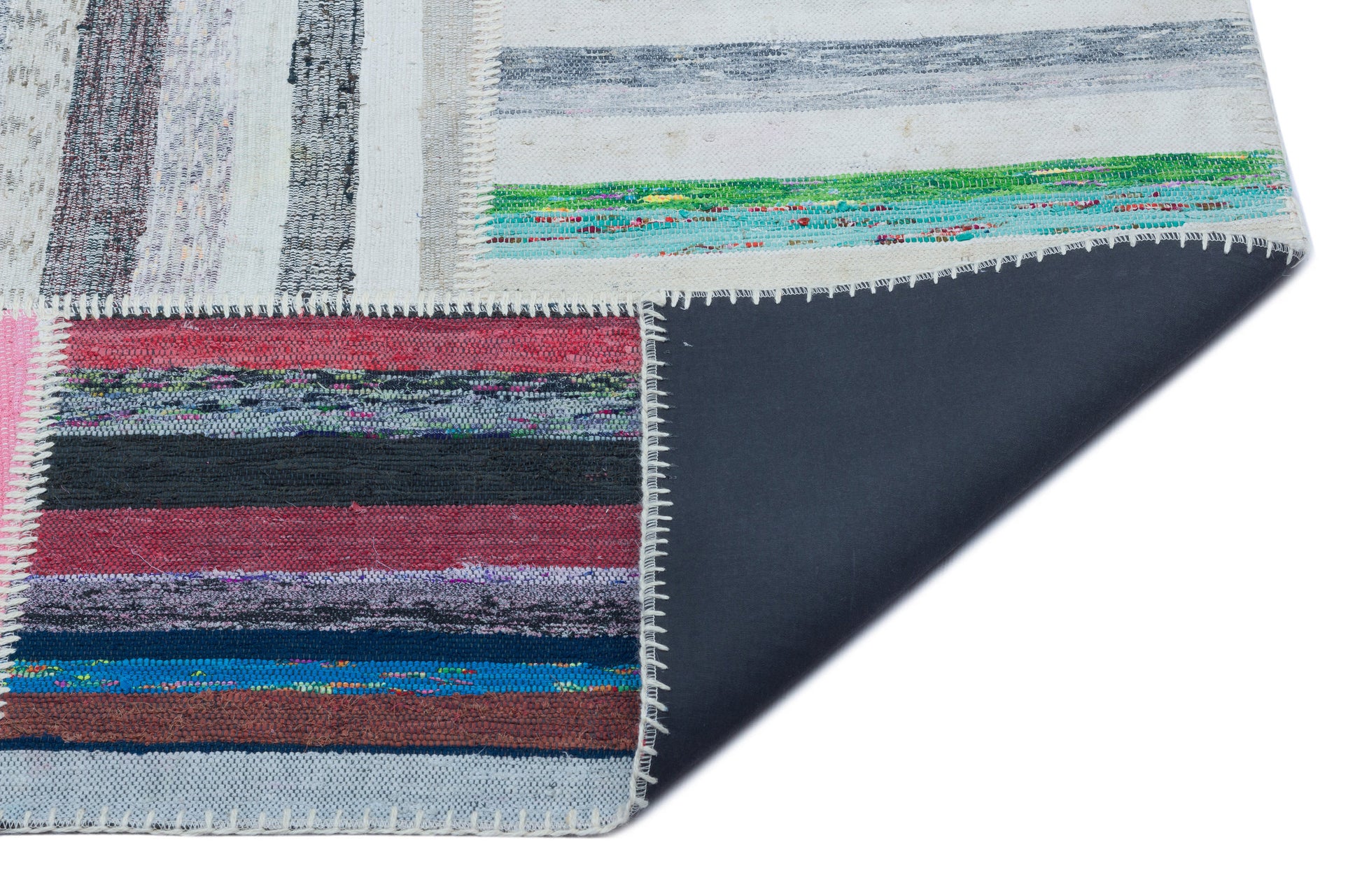 Teselya Bej Çizgili Yün El Dokuma Halısı 160 x 230 Apex Unique