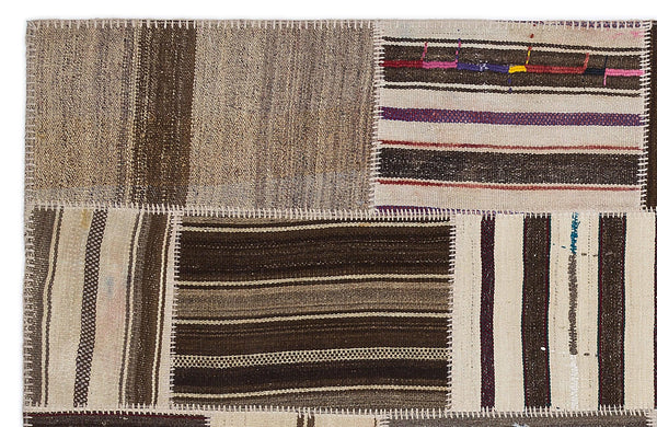 Bej Anadolu Bohem Geometrik Yün Halı 160x230 - Özel Seri