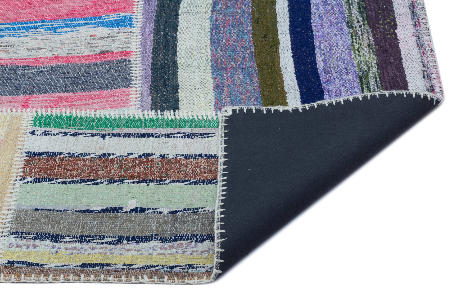 Teselya Bej Çizgili Yün El Dokuma Halısı 160 x 230 Apex Unique