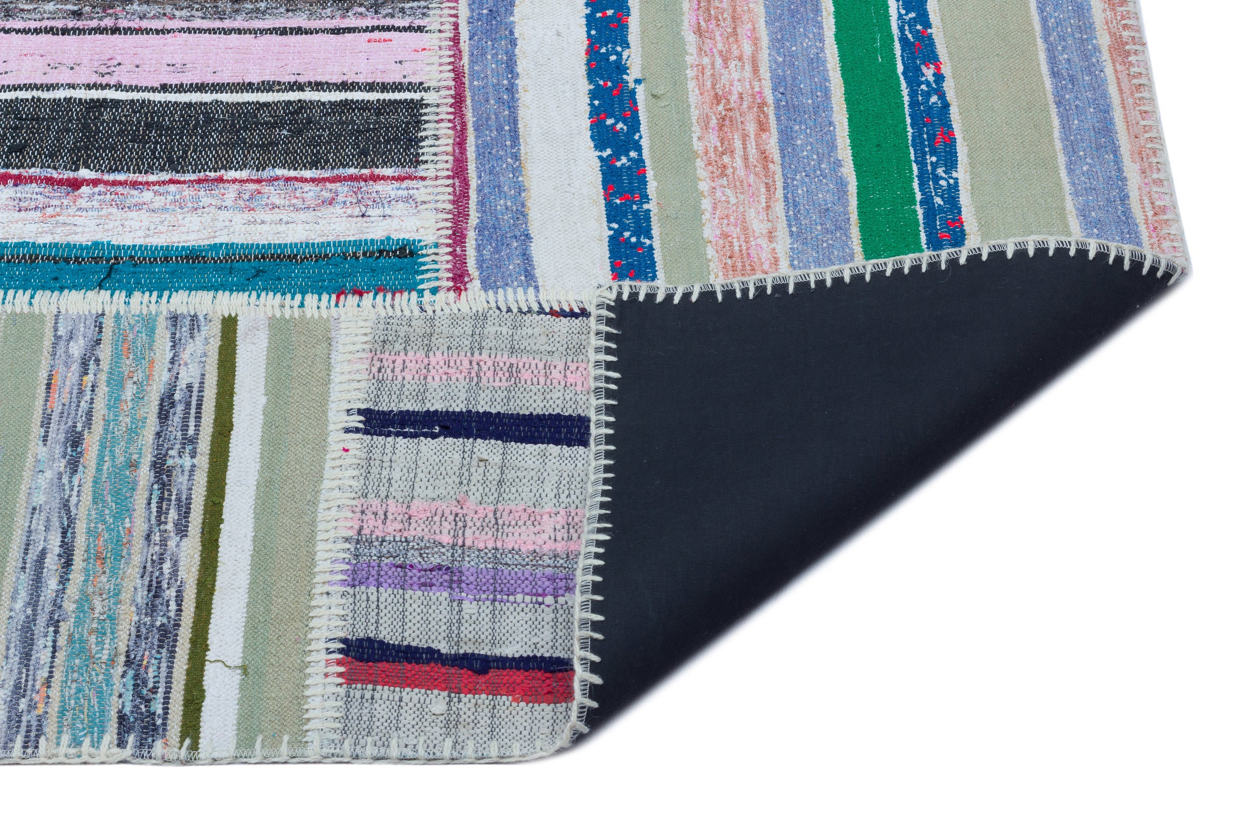 Teselya Bej Çizgili Yün El Dokuma Halısı 160 x 230 Apex Unique