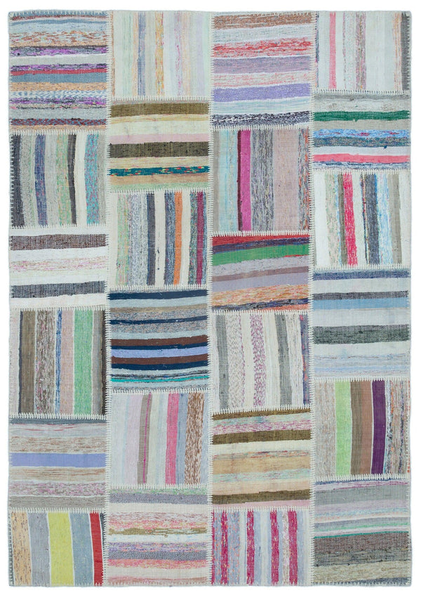 Modern Çizgili Yün Halı 160x230