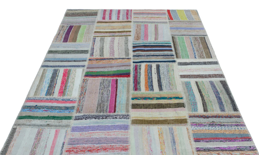 Modern Çizgili Yün Halı 160x230