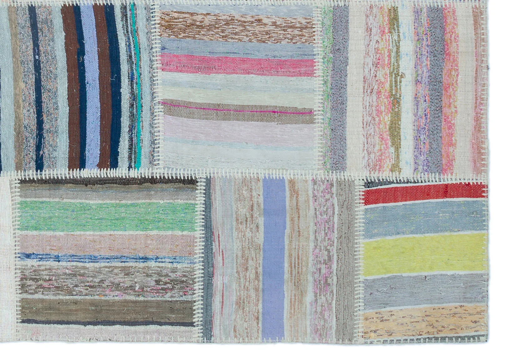 Modern Çizgili Yün Halı 160x230