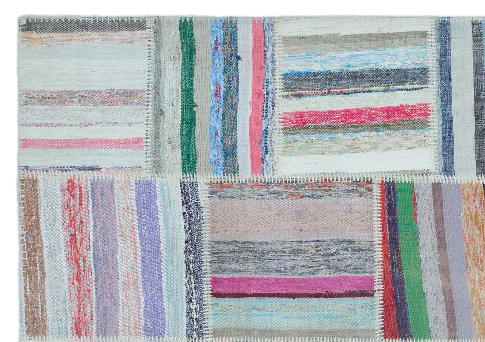 Modern Çizgili Yün Halı 160x230