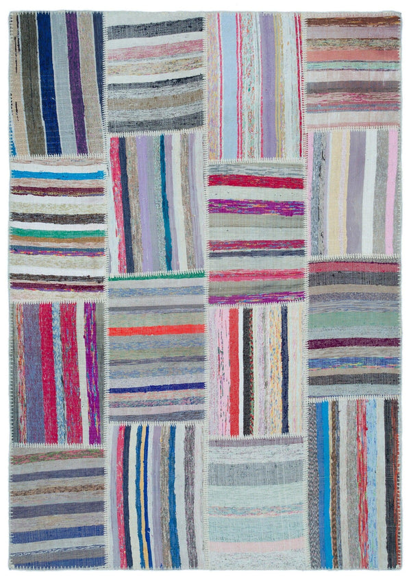 Bej Anadolu Geometrik Modern Yün Halı 160x230 - Özel Seri