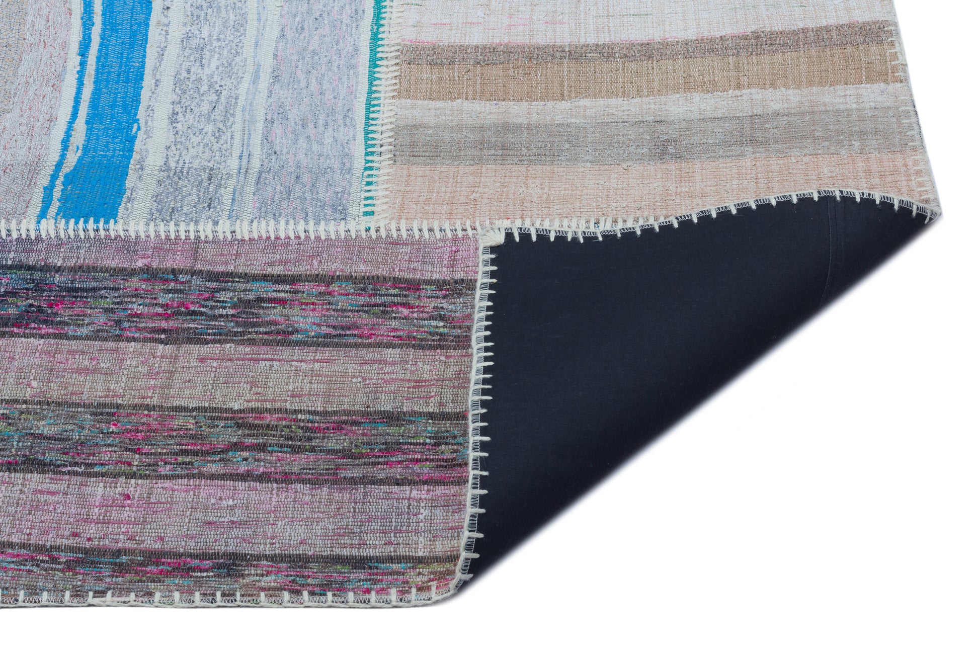 Teselya Bej Çizgili Yün El Dokuma Halısı 160 x 230 Apex Unique