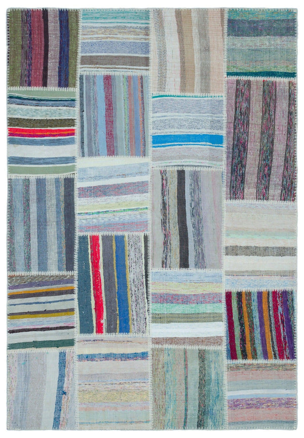 Bej Gri Anadolu Bohem Modern Yün Halı 160x230 - Özel Seri
