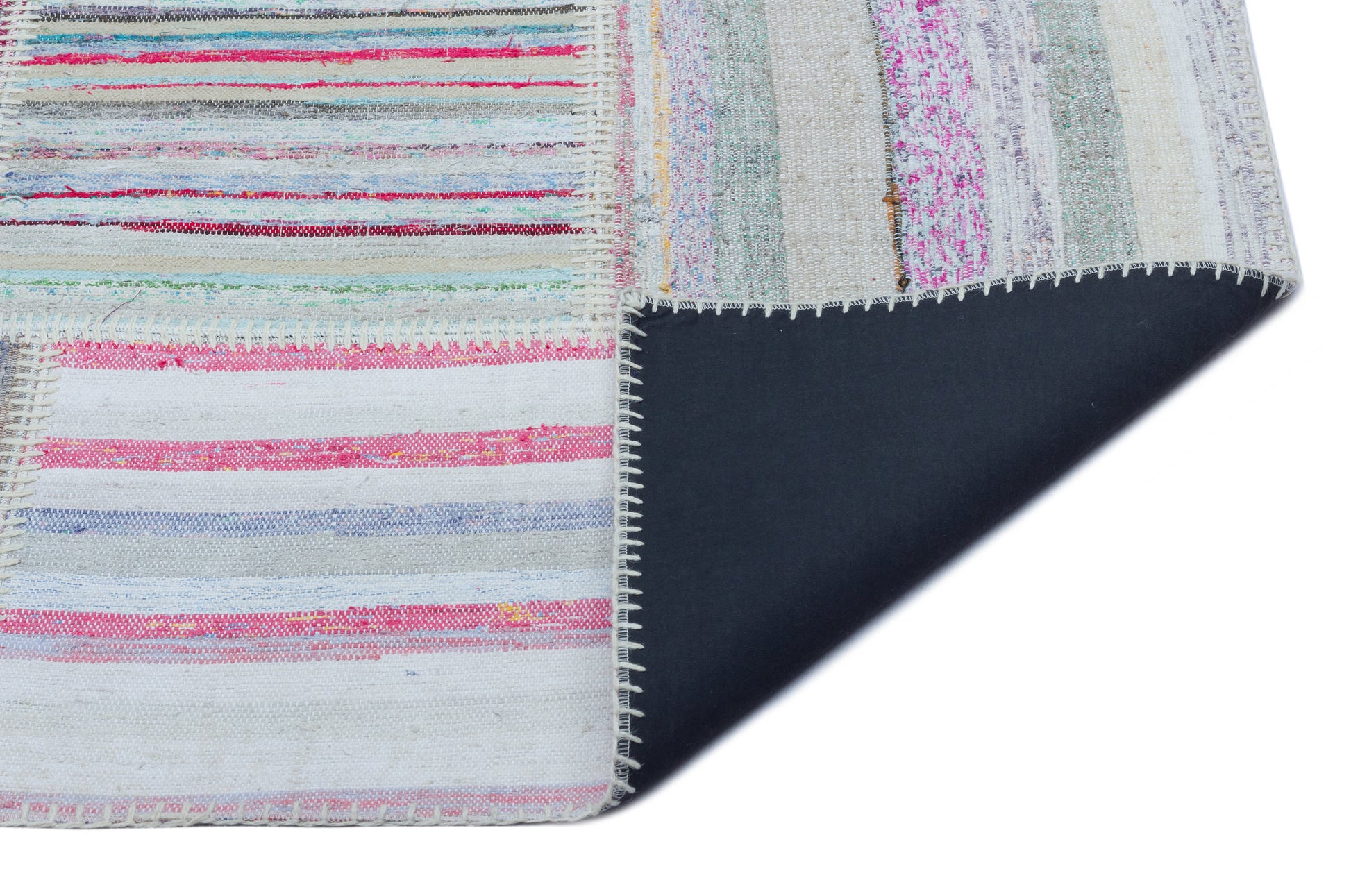 Teselya Bej Çizgili Yün El Dokuma Halısı 160 x 230 Apex Unique