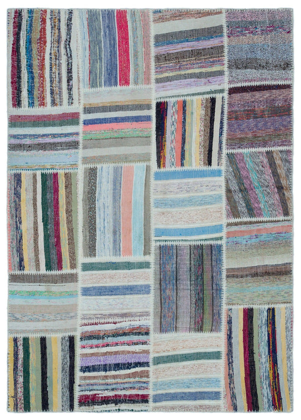 Çizgili Yün Halı 160x224