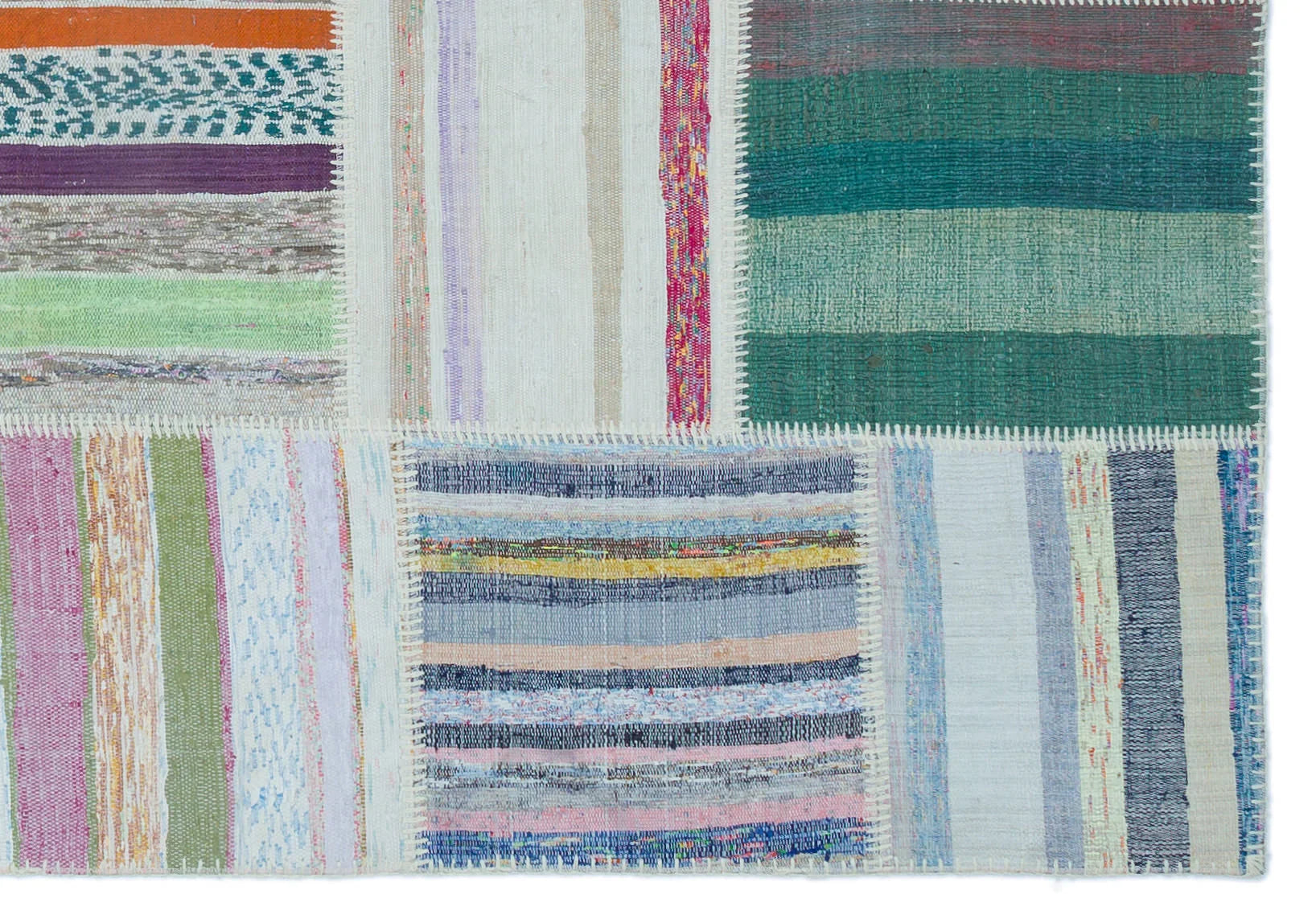 Bej Gri Geometrik Modern Yün Halı 160x230