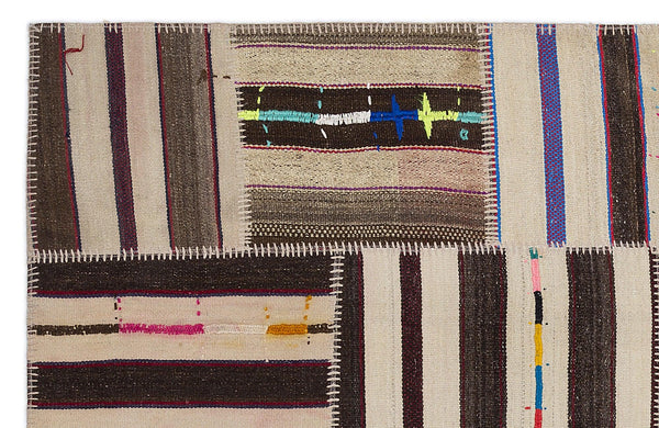Bej Gri Anadolu Bohem Modern Yün Halı 160x230 - Özel Seri