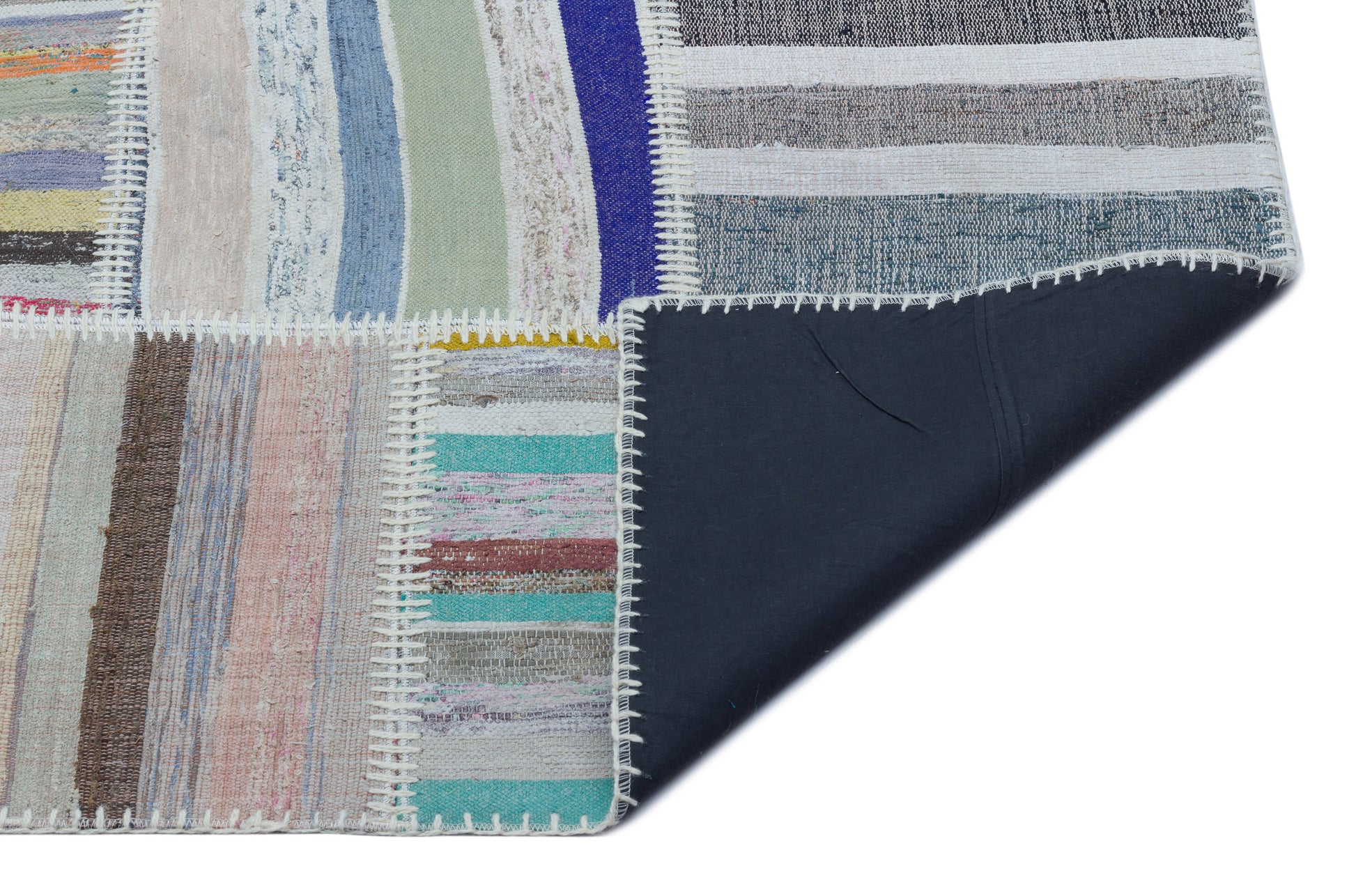 Teselya Bej Çizgili Yün El Dokuma Halısı 160 x 230 Apex Unique