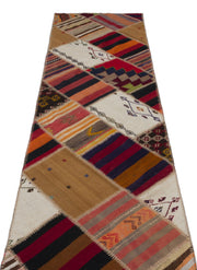 Teselya Bej Çizgili Yün El Dokuma Halısı 076 x 318 Apex Unique