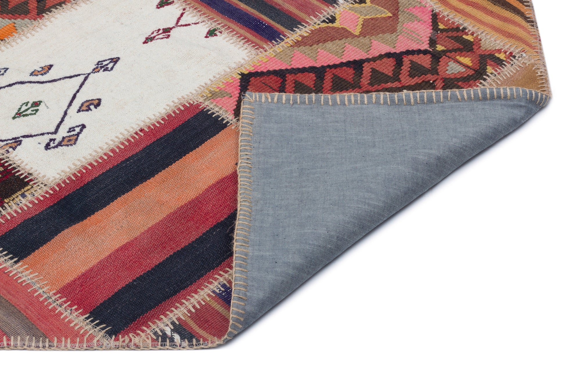 Teselya Bej Çizgili Yün El Dokuma Halısı 084 x 305 Apex Unique