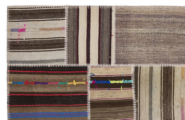 Bej Gri Anadolu Bohem Modern Yün Halı 160x230 - Özel Seri