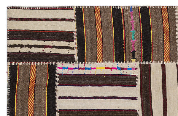 Bej Krem Anadolu Geometrik Modern Yün Halı 160x230 - Özel Seri
