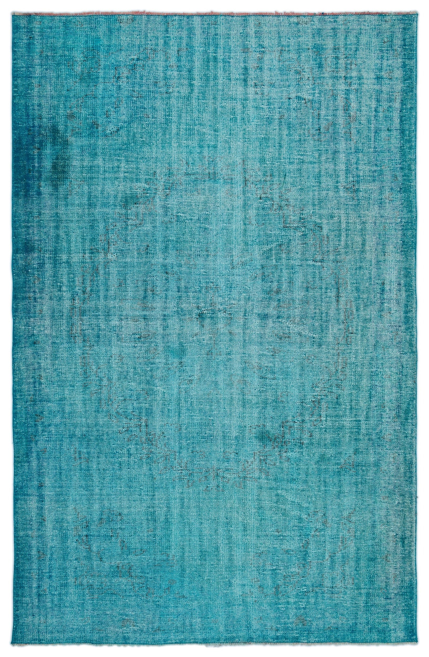 Atina Turkuaz Eskitme Yün El Dokuma Halısı 185 x 281 Apex Unique