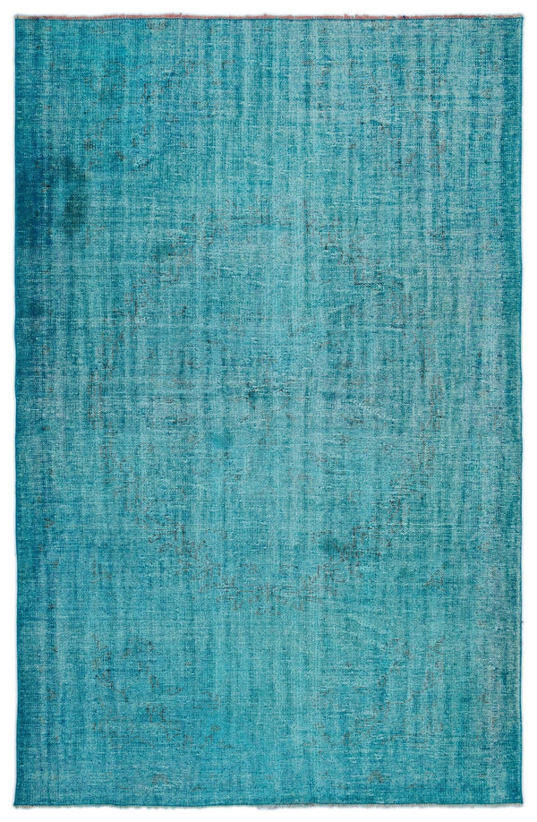 Gri Mavi Bohem Eskitme Yün Halı 185x281