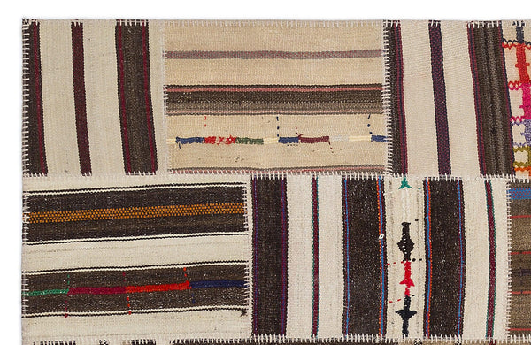 Bej Anadolu Geometrik Modern Yün Halı 160x230 - Özel Seri