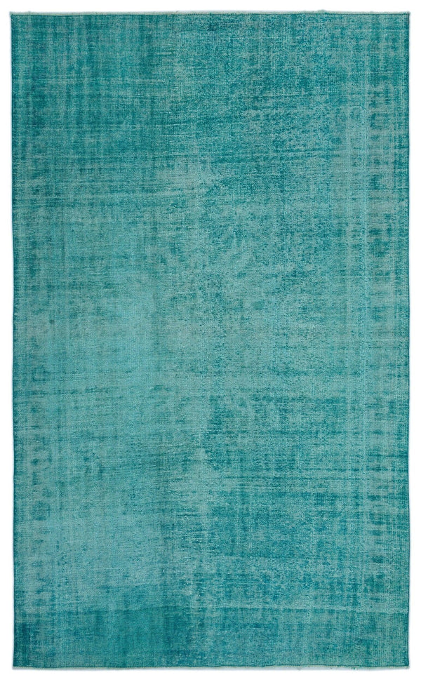 Gri Mavi Bohem Eskitme Yün Halı 191x320
