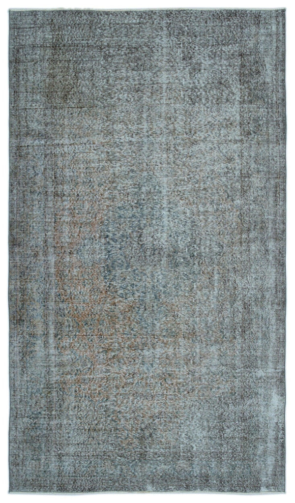 Mavi Anadolu Eskitme Geometrik Yün Halı 165x285 - Özel Seri