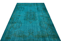Alfombra tejida en turquesa y rojo, con diseño abstracto, 174x281 cm 22797