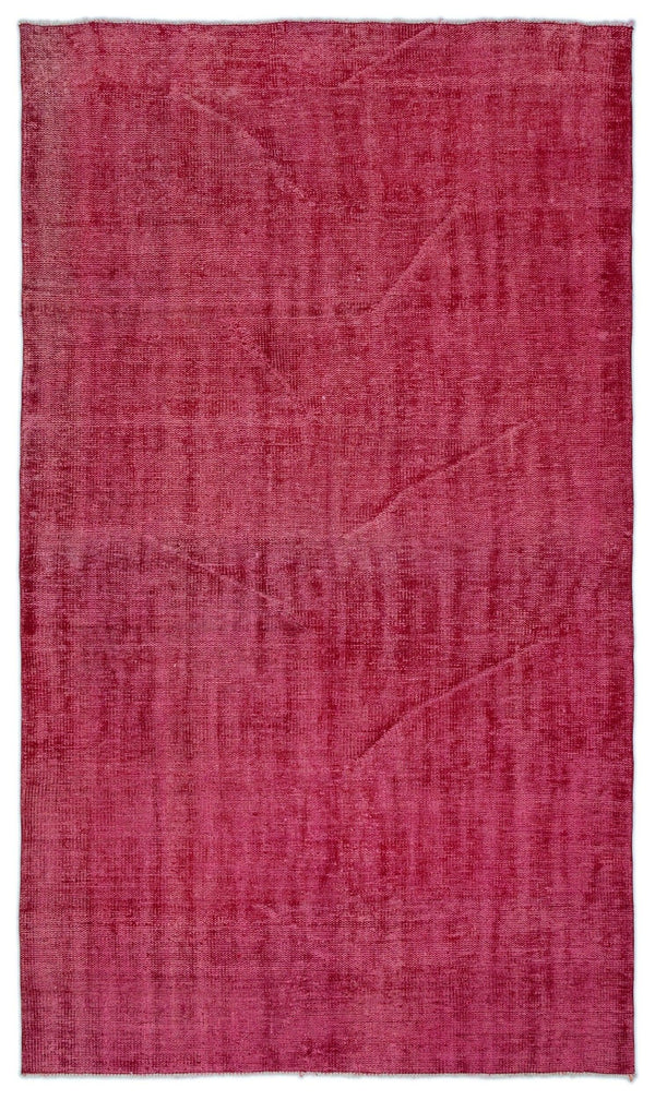 Kırmızı Anadolu Eskitme Geometrik Yün Halı 161x275 - Özel Seri