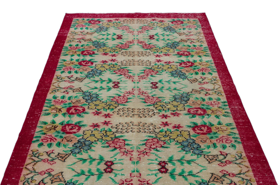 Krem Isparta Geometrik Klasik Yün Halı 163x272 - Özel Seri