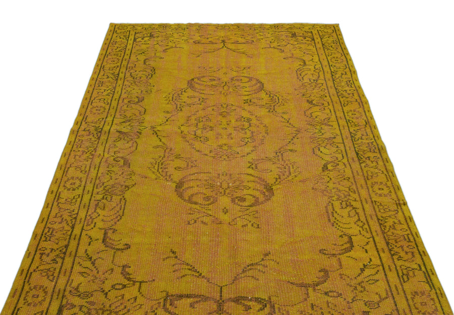 Sarı Anadolu Eskitme Klasik Yün Halı 151x274 - Özel Seri