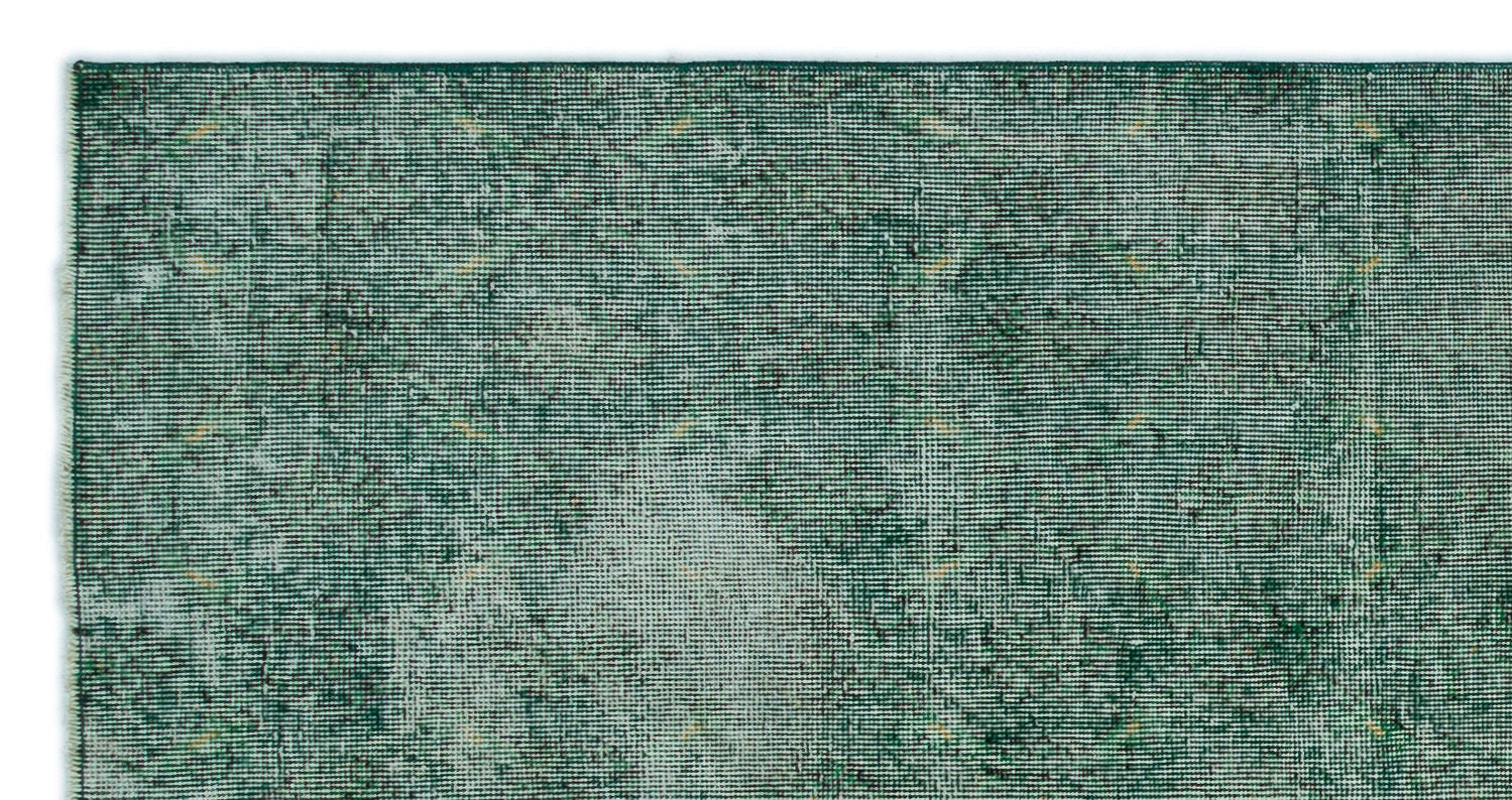 Atina Yeşil Eskitme Yün El Dokuma Halısı 110 x 213 Apex Unique