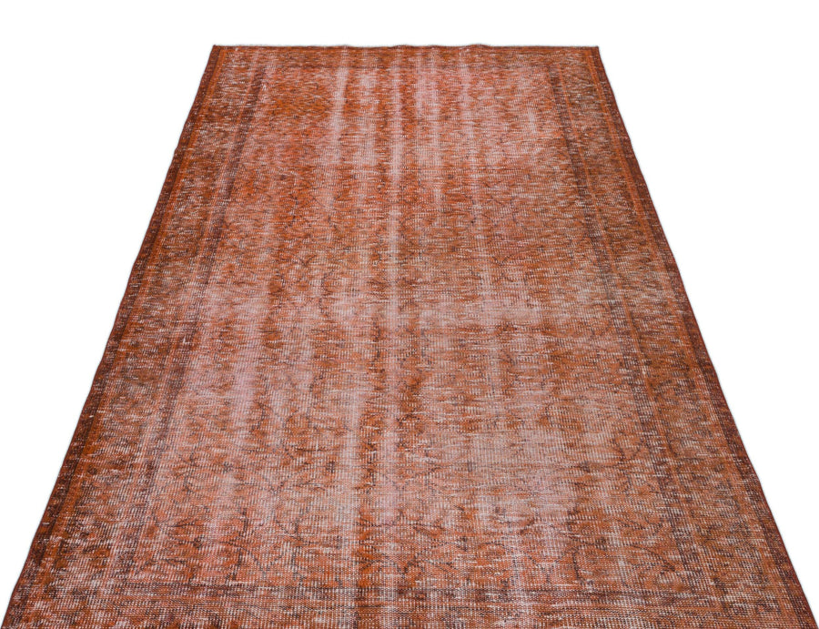 Turuncu Bohem Eskitme Yün Halı 137x244