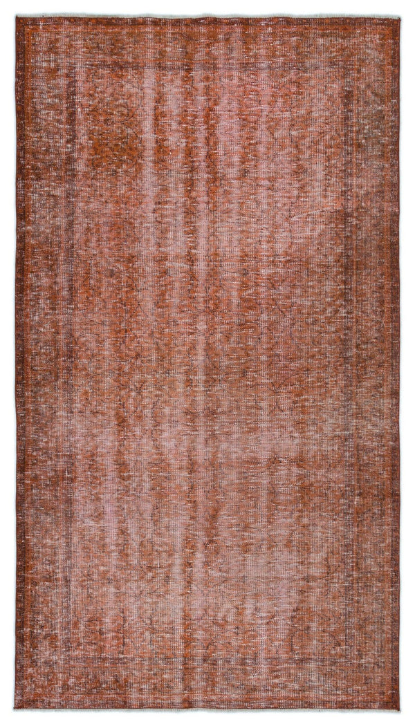 Turuncu Bohem Eskitme Yün Halı 137x244