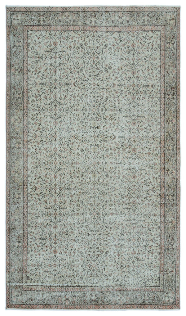 Gri Anadolu Bohem Madalyonlu Yün Halı 153x267 - Özel Seri