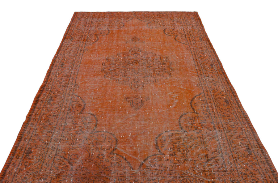 Turuncu Bohem Madalyonlu Yün Halı 176x298
