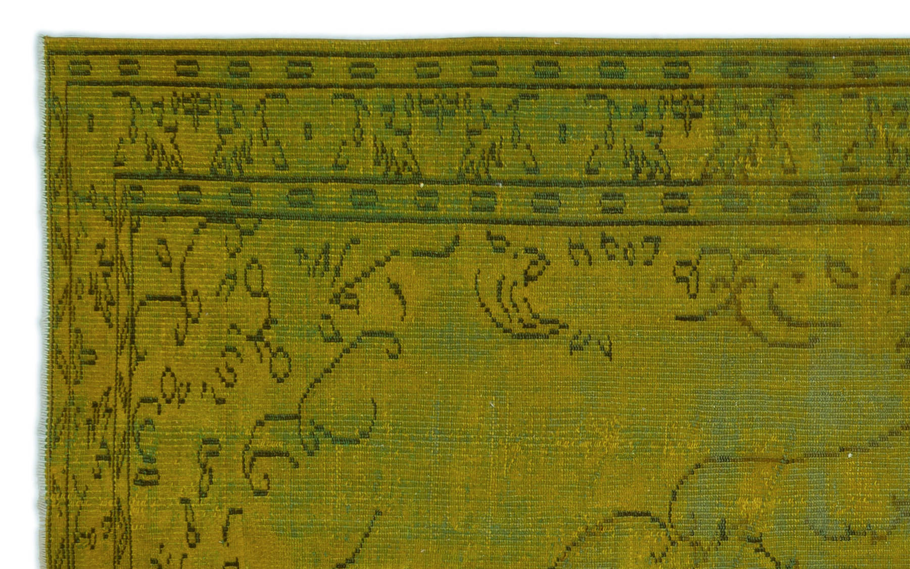 Atina Yeşil Eskitme Yün El Dokuma Halısı 158 x 252 Apex Unique