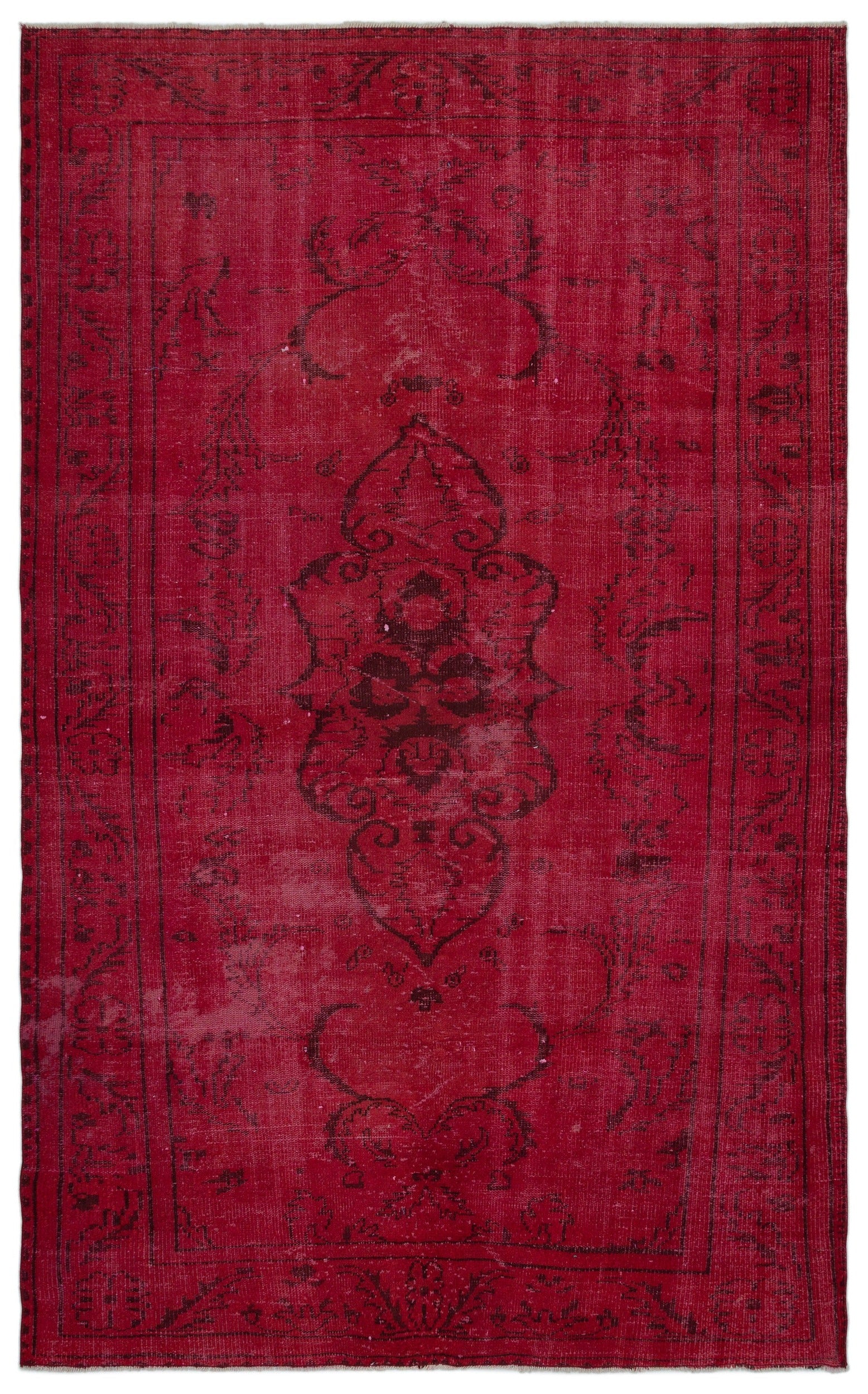 Atina Kırmızı Eskitme Yün El Dokuma Halısı 174 x 283 Apex Unique