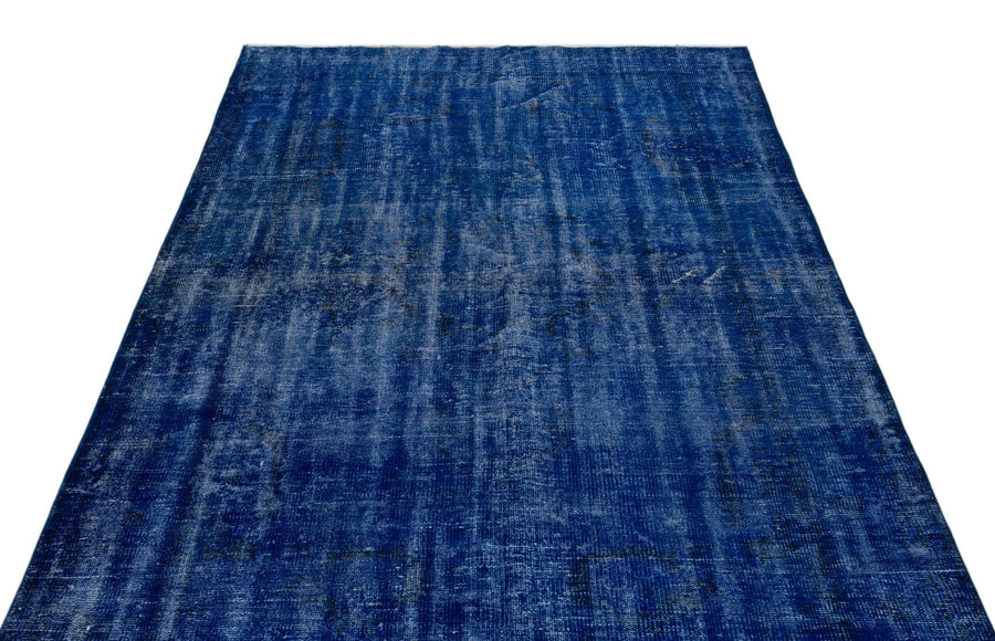 Mavi Anadolu Eskitme Madalyonlu Yün Halı 165x270 - Özel Seri